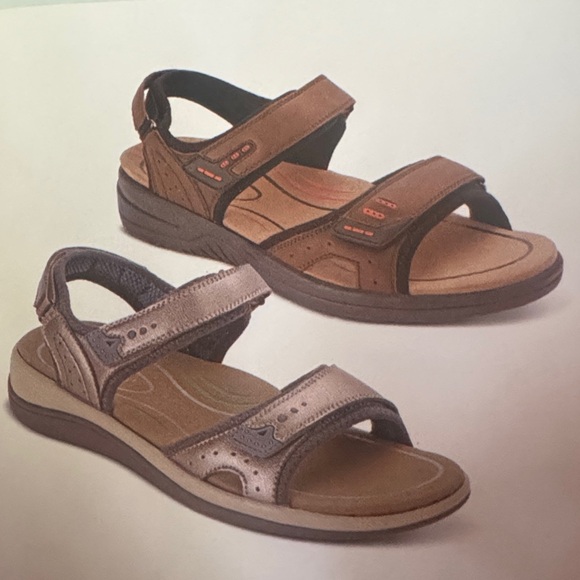 OrthoFeet size 8 Malibu leather Women's Brown Sandals - Picture 11 of 12